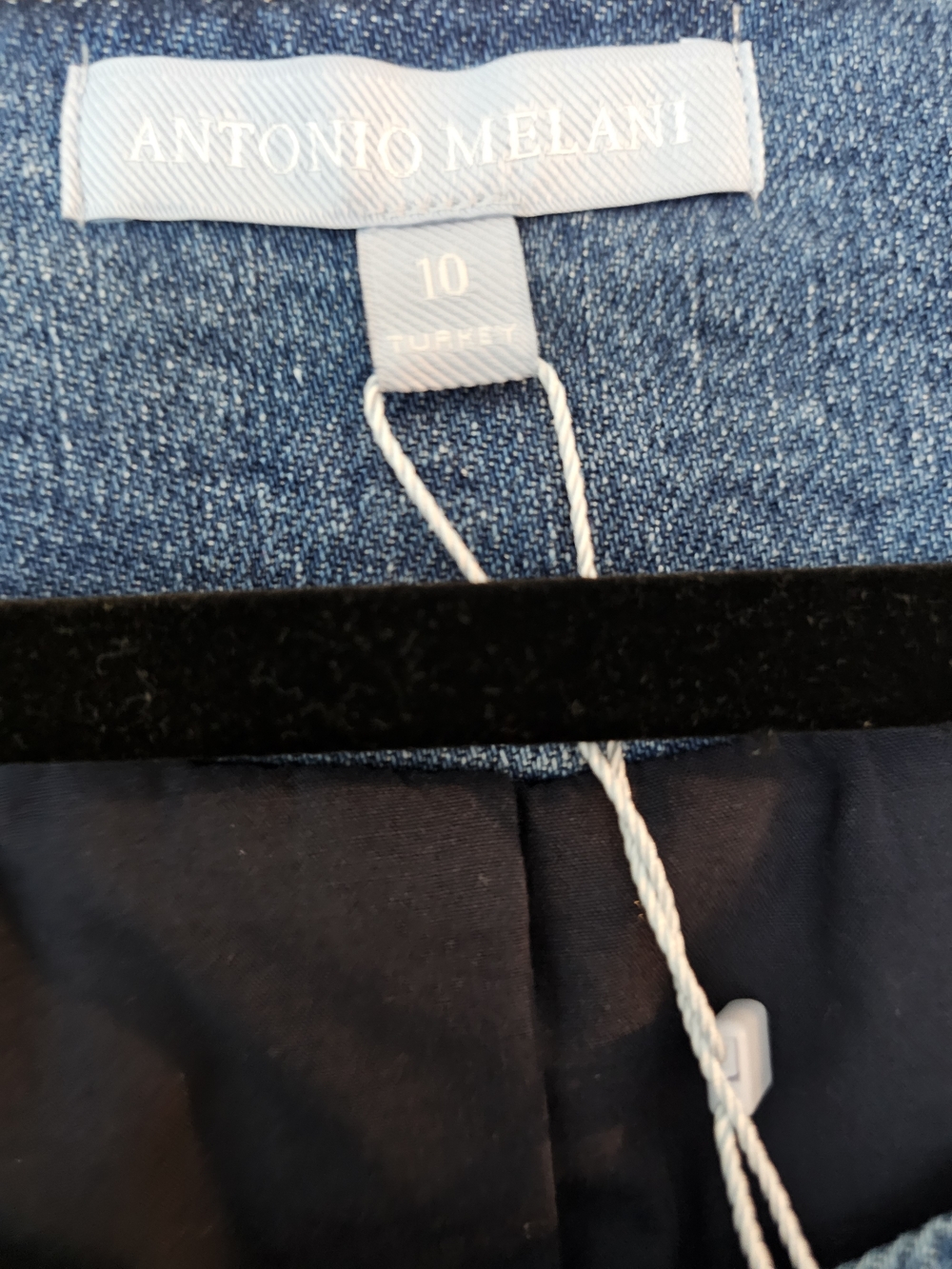 Antonio Melani Sleeveless Denim Vest - Blue - Picture 3 of 6